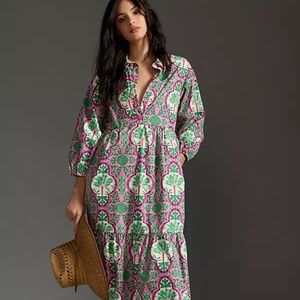3X Anthropologie Maeve Bettina Tiered Dress